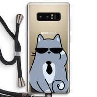 Cool cat: Samsung Galaxy Note 8 Transparant Hoesje met koord