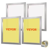 VEVOR 4-delige aluminium schermframe zeefdrukpers 20"x24", zeefdrukmachine-accessoires 355 mesh, zuurbestendig en niet-vervormbaar voor kussensloop, stof, papier, kopieerpapier, enz.