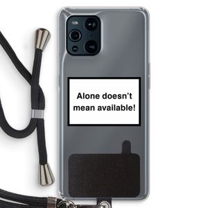 Alone: Oppo Find X3 Pro Transparant Hoesje met koord
