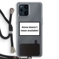 Alone: Oppo Find X3 Pro Transparant Hoesje met koord