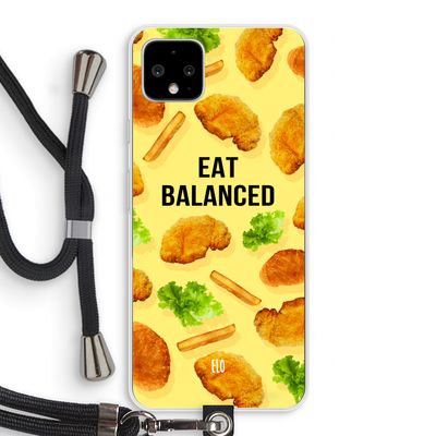 Eat Balanced: Pixel 4 XL Transparant Hoesje met koord