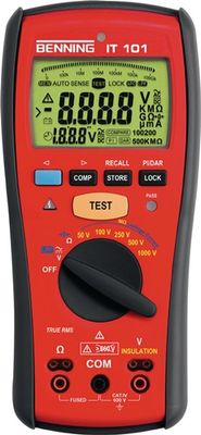 Benning Isolatie-/weerstandsmeter | 0,1-600 V AC/DC V | 50 kohm-20 Gohm | 1 stuk - 044033 044033