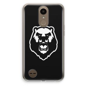 Angry Bear (black): LG K10 (2017) Transparant Hoesje