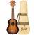 Flight Gemstone Series NUS380 Amber sopraan ukelele met gigbag