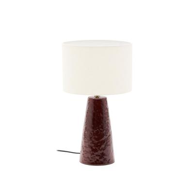 Kave Home Tafellamp 'Drava' Keramiek, kleur Donkerrood