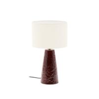 Kave Home Tafellamp 'Drava' Keramiek, kleur Donkerrood