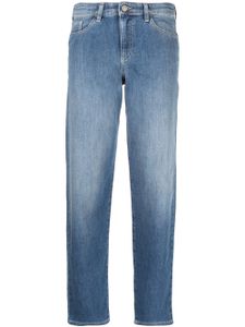 Emporio Armani jean droit à logo imprimé - Bleu