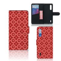 Xiaomi Mi 9 Lite | Telefoon Hoesje | Batik Rood | Portemonnee hoesje