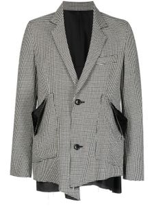 sulvam blazer asymétrique à motif pied-de-poule - Gris