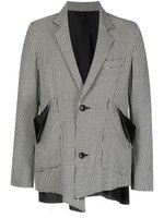 sulvam blazer asymétrique à motif pied-de-poule - Gris - thumbnail