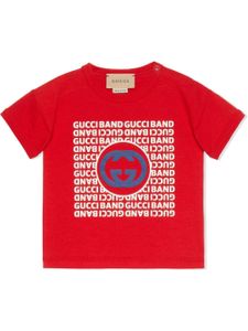 Gucci Kids t-shirt à logo GG imprimé - Rouge