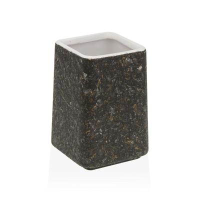Tandenborstelhouder Versa Zwart Keramisch Plastic 7 x 10 x 7 cm