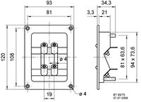 Visaton Dubbele aansluitterminal BT 95/75 1 stuk(s) - thumbnail