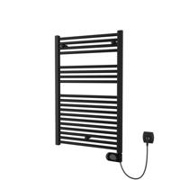 Plieger Elba Electrical Elektrische Designradiator - 94.2x50cm - met thermostaat - 500w - mat zwart 1550013