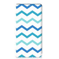 OPPO A54 5G | A74 5G | A93 5G | Hoesje met Magneet | Zigzag Blauw