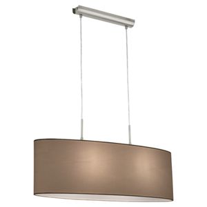 EGLO Pasteri - Hanglamp - 2 Lichts - 75cm - Nikkel-Mat - Wit