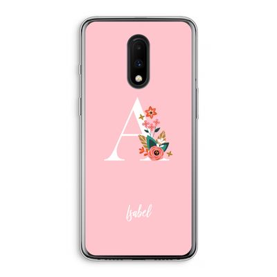 Pink Bouquet: OnePlus 7 Transparant Hoesje