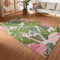 Buitenkleed Tropical Flamingo maat: 180x120cm - materiaal: Polypropyleen - Dekbed-Discounter.nl