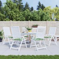 VidaXL Stoelkussens 6 st bladpatroon 50x50x4 cm stof VidaXL Stoelkussens 6 st bladpatroon 50x50x4 cm stof