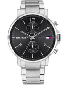 Tommy Hilfiger heren chronograaf roestvrijstalen armbandhorloge 44 mm