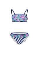 Just Beach Meisjes bikini ruffel - Tropical leaves