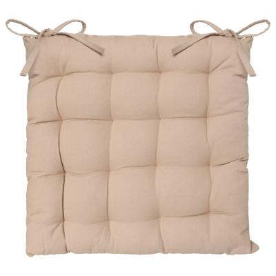 Atmosphera Stoelkussen - beige - katoen - 36 x 36 x 4 cm - zitkussen