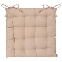 Atmosphera Stoelkussen - beige - katoen - 36 x 36 x 4 cm - zitkussen