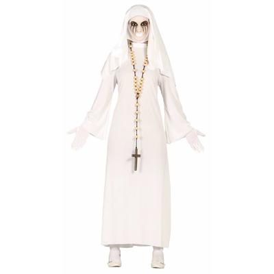 Spookachtige horror scary nonnen/zusters verkleedkleding kostuum - dames - Halloween
