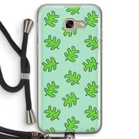 Groene blaadjes: Samsung Galaxy A5 (2017) Transparant Hoesje met koord