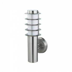 LED Tuinverlichting - Wandlamp Buiten - Nalid 2 - E27 Fitting - Rond - RVS - Philips - CorePro LEDbulb 827 A60 - 5.5W - Warm Wit 2700K