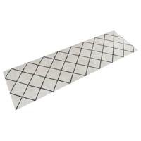 VidaXL Keukenmat wasbaar geblokt 60x180 cm fluweel