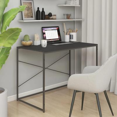Computerbureau 110x60x70 cm bewerkt hout zwart