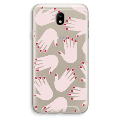 Hands pink: Samsung Galaxy J7 (2017) Transparant Hoesje