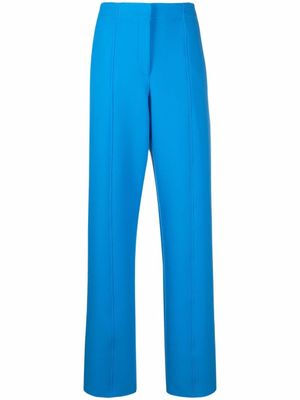 Ferragamo pantalon droit à taille haute - Bleu
