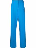Ferragamo pantalon droit à taille haute - Bleu