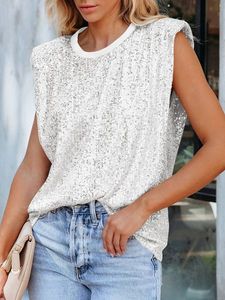 Loose Glitter Casual Tank Top