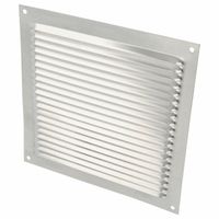 AMIG Ventilatierooster/muurrooster - 170 x 170mm - aluminium - zilver - schoepenrooster - thumbnail