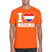 Oranje I love Maxima shirt heren