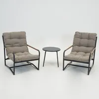 Vita Como loungestoel + bijzettafel