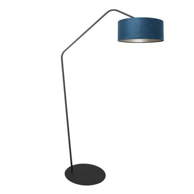 Steinhauer VloerlampZig-Zag zwart met blauwe kap Ø 50cm - 4248ZW