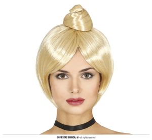 Blonde pruik met Knot