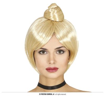 Blonde pruik met Knot