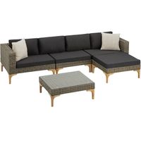 tectake® - Wicker lounge Konstanza met aluminium frame - natuurkleur - 404795 - thumbnail