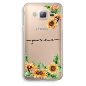 Zonnebloemen: Samsung Galaxy J3 (2016) Transparant Hoesje