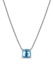 David Yurman collier Petite Châtelaine en argent sterling serti de topaze et de diamants - Bleu