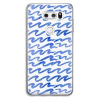 Blauwe golven: LG V30 Transparant Hoesje Blauwe golven: LG V30 Transparant Hoesje
