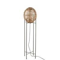 J-Line Vloerlamp op Frame Metaal Rattan Bruin