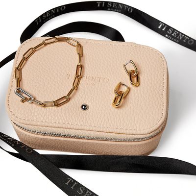 TI SENTO-Milano 4857SY Cadeauset Sieradenbox + Armband + Oorringen goud-en zilverkleurig