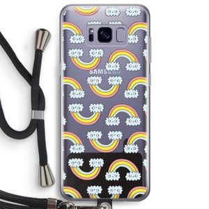 Regenboog: Samsung Galaxy S8 Plus Transparant Hoesje met koord