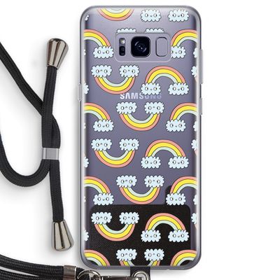 Regenboog: Samsung Galaxy S8 Plus Transparant Hoesje met koord